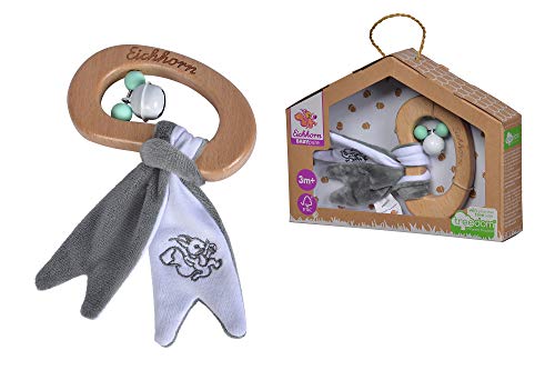 Eichhorn- Baby Pure Rassel Faggio Certificato Fsc Al 100%, Giocattolo In Legno Sostenibile, Con Pellicola Frusciante, Adatto Per Bambini Dai Primi Mes