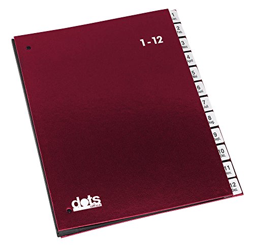 Dots 44198-01 Raccoglitore Per Documenti 1-12, Colore: Rosso