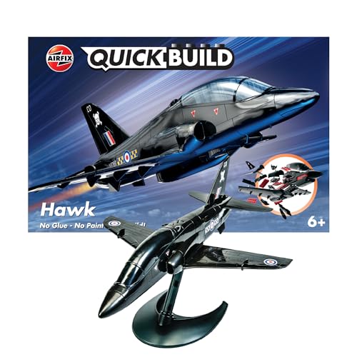 Airfix- Quickbuild Bae Hawk, Colore Nero, J6003