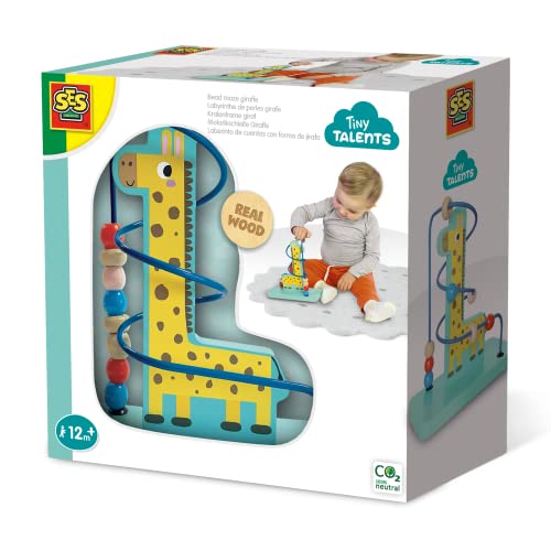 Ses Creative- Perlina Labirinto Giraffa, Vari Colori, Small, 13119