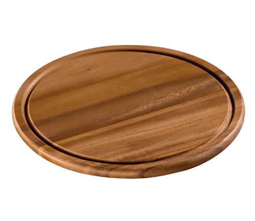 Steakplatte 30X1,5Cm Rund Akazie, Mit Saftrille