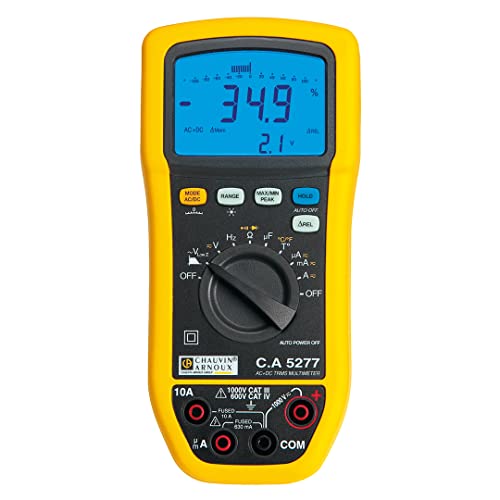 Multimetro Portatile Digitale Chauvin Arnoux C.A 5277 Protetto Contro Spruzzi D'Acqua (Ip54) Cat Iii 1000 V Cat Iv 60