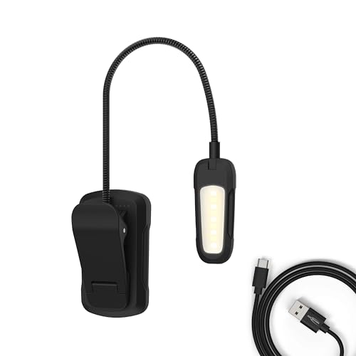Ansmann Led Clip Light/Luce A Clip Con Collo Regolabile, 9 Led, Ricaricabile Tramite Usb Tipo C, 22 Lumen Di Luminosità, 1,8 W, 3 Colori Di Luce, Dimm