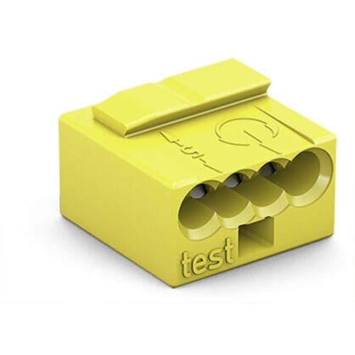 Borne Micro Pour Bote De Drivation 4 Conducteurs Jaune