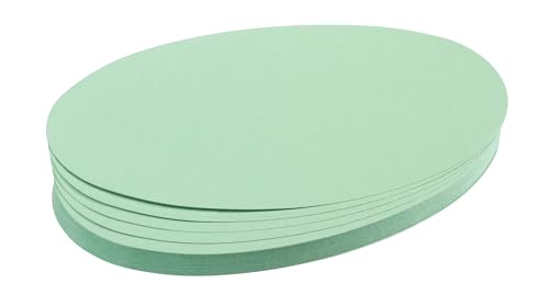 Franken Umz 1119 19 Schede Di Presentazione Ovali, 9,5 X 20,5 Cm, 500 Pezzi, Colore: Bianco