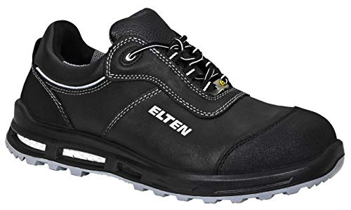 Elten Scarpe Antinfortunistiche Reaction Xxt Low Esd S3, Uomo, Pelle, Puntale In Plastica (Più Leggero Del Puntale In Acciaio), Leggere, Robuste, Nero