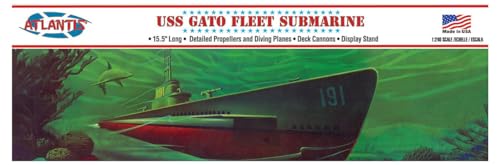 Wwii Gato Class Fleet Submarine Scala 1:240 Plastica Modello Kit Made In The Usa
