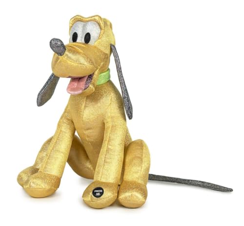 Disney 100 Years Pluto Plüsch - Glitter & Sound, 30 Cm