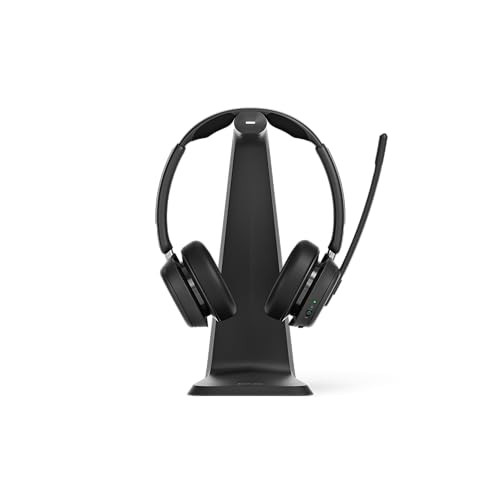Epos Impact 1061T, Beidseitiges Bluetooth-Headset Incl. Kontaktloser Ladestation, Ms Teams Kompatibel