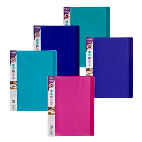 Snopake Electra Display Books - Presentation Display Books (Blue, Green, Pink, Purple, Turquoise, Portrait, A4), 10 Pezzi