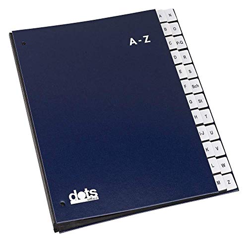 Dots 44199-02 - Raccoglitore A Pois A-Z, Colore: Blu