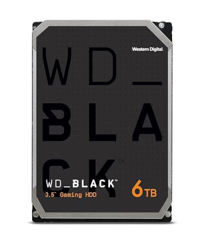 Wd_Black 6Tb Hard Disk Interno Da 3.5” Ad Alte Prestazioni, 7200 Rpm Class, Sata 6 Gb/S, 128Mb Cache, Garanzia 5 Anni