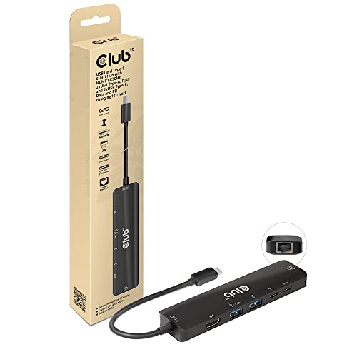Club3D Usb-6-In1-Hub Usb-C Hdmi/2Xusb/2Xusb-C/Rj45 100W Retail