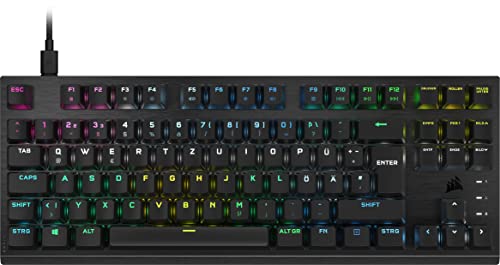 Corsair K60 Pro Tkl Rgb Clavier De Jeu Mécanique Optique Sans Tenkeyless - Commutatore Opx, Boîtier E Alluminio Brossé, Cavo Usb Type-C Amovible, Disp