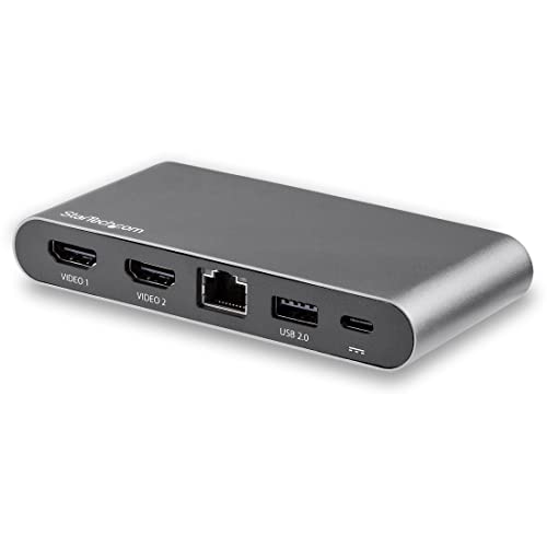 Startech.Com Adattatore Multi-Porta Usb-C Per Doppio Monitor - 2 X 4K Hdmi - 2 Porte Usb-A - 100W Pd 3.0 - Gbe