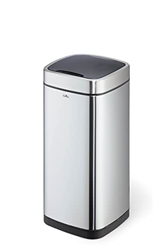 Durable 342323 - Cestini Con Sensore No Touch, Con Contenitore Interno, 35 Litri, Argento