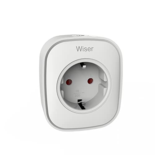 Schneider Electric Merten Wiser Smart Plug, Compatibile Con Amazon Alexa E Google Assistant, Presa Di Corrente, Controllo Tramite App In Loco O Da Rem