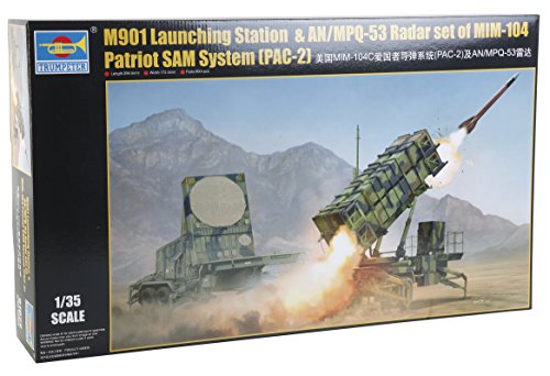 Trumpeter 01022 - Set Per Modellino Di Lanciarazzi Patriot Mim-104 E Radar An/Mpq-53, Pac-2, Grigio