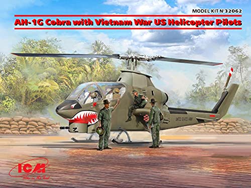 Icm Icm32062 1:32-Ah-1G Cobra With Vietnam War Us Helicopter Pilo, Nero