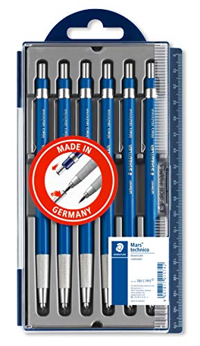 Staedtler Confezione Di 5+1 Portamine Mars Technico Con Punta Hb Da 2 Mm, Perfetti Per Il Disegno Tecnico O Artistico O La Scrittura, 780 C Pr5