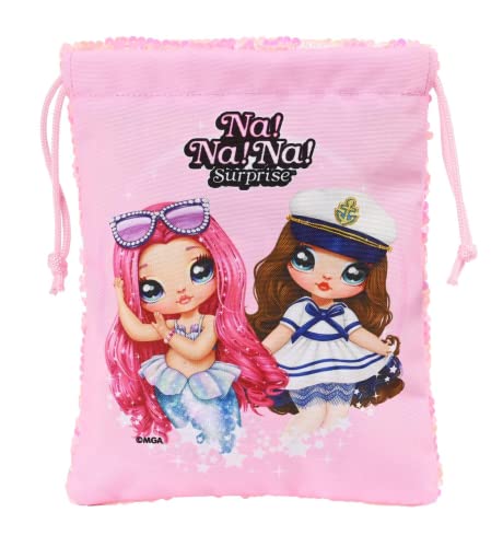 Safta- Sacchetto Merenda Nanana Sparkles 20 X 25 Cm, Multicolore, 812264237