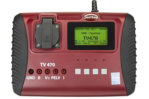 Testboy Tv 470 Tester Vde Conf. A Din 0701/0702/En 62353, Tester Disp.(Mess. Esito Pos./Neg, Scherm.Aiuto Per Ogni Misuraz, Lettore Cod. A Barre, Sw D