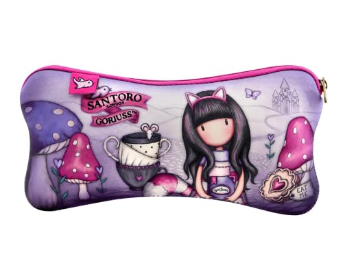 Safta 271Gj34, Astuccio Piatto In Neoprene Gorjuss Cheshire Cat Unisex-Bambini E Ragazzi, Multicolore, M