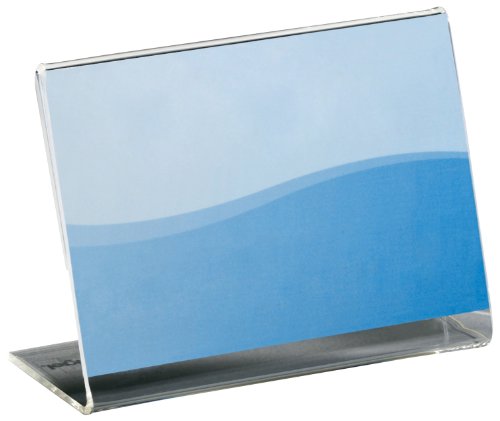 Sigel Pa107 Porta-Info E Porta- Da Tavolo, Trasparente, Acrilico, Per 90X60 Mm, 10 Pz