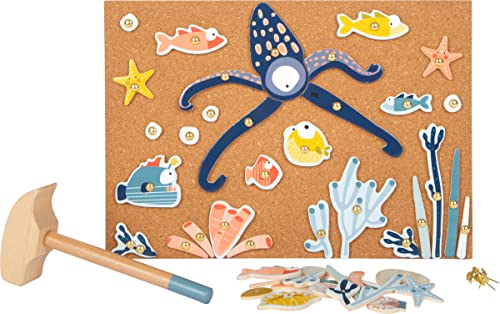 Small Foot Gioco Con Martelletto Sealife In Legno, Con Una Vasta Scelta Di Motivi, 12263 Toy, Multicolore, Small