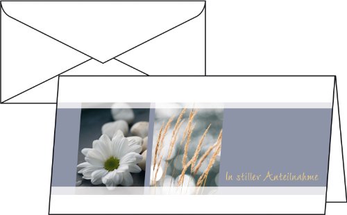 Sigel Ds208 - Biglietto Per Condoglianze, Formato Din (105 X 210 Mm), Con Busta, 10 Pezzi