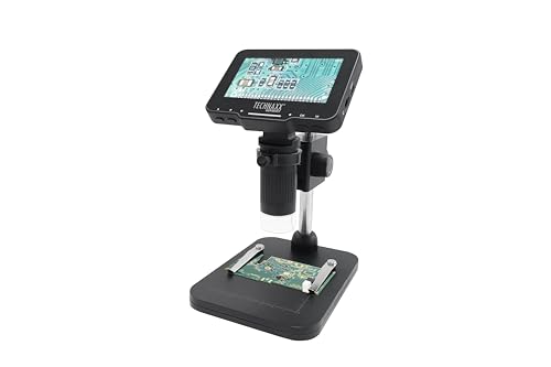 Technaxx Digital Microscope Pro Tx-277-50X Magnification, 4.3" Ips Display, Adjustable Angle & Holder, 8 Led Illumination, Photo/Video Capture, Micros
