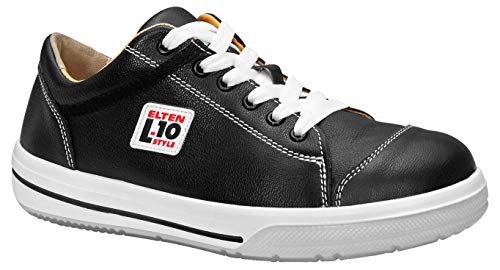 Scarpe Antinfortunistiche Elten Shadow Low Esd S3, Donna E Uomo, Pelle, Puntale In Acciaio, Leggere, Sportive, Nero, Misura: 37