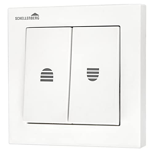 Schellenberg 23005 Interruttore Per Controllo Manuale Motore Tapparelle Elettriche E Tende Da Sole, Con Funzione Di Bloccaggio, Montaggio A Filo, Bian