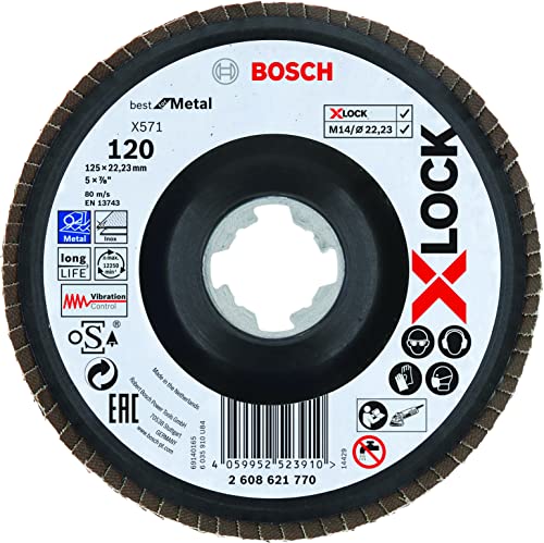 Bosch Accessories Laminillas_X-Lock Laminillas X571 Best Metal: 125 Cónico Plástico G120