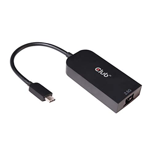 Club 3D Usb 3.2 Adattatore Di Tipo C A 2, 5 Gigabit Ethernet St./Bu. Nero Cac-1520
