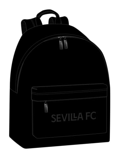 Safta, Zaino Juvenil Per Portatile 14,1" Di Sevilla Fc Teen, 310 X 160 X 410 Mm Unisex-Bambini E Ragazzi, Nero, Estándar