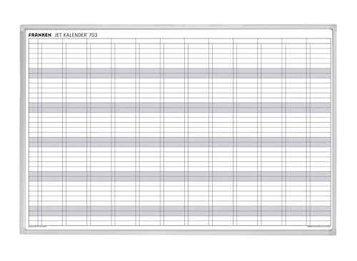 Franken Jk703 - Planning Da Scrivania, 12 Mesi, 60 X 90 Cm, Bianco