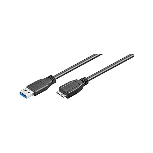 Goobay 95734 Cavo Usb 3.0 Superspeed, Nero, 2 X Numero Di Schermature, 0.5M Lunghezza Del Cavo
