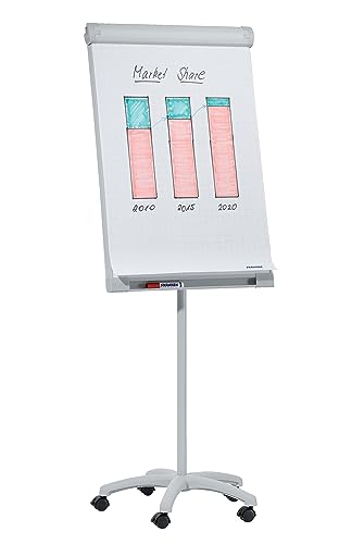 Franken Fc41 - Lavagna Mobile A Fogli Mobili, 67 X 95 Cm, Superficie D'Appoggio X 55 Cm, Colore: Grigio Chiaro