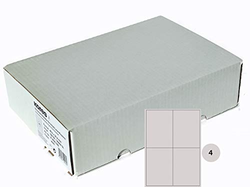 Kores - Confezione Grande Di Etichette Universali, 105 X 148 Mm, 500 Fogli, Colore: Bianco