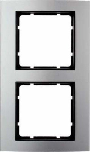 Hager B3 – Cornice 2 Moduli Verticale Orizzontale Alluminio