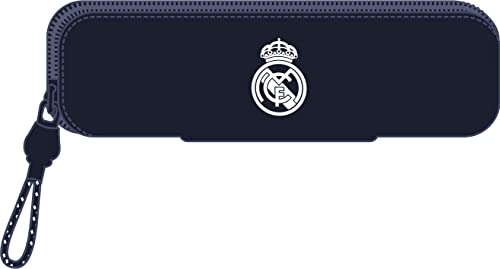 Safta Real Madrid, Astuccio Per Bambini, Ideale Per Bambini In Età Scolare, Comodo E Versatile, Qualità E Resistenza, 20 X 2 X 5,5 Cm, Colore Bianco,