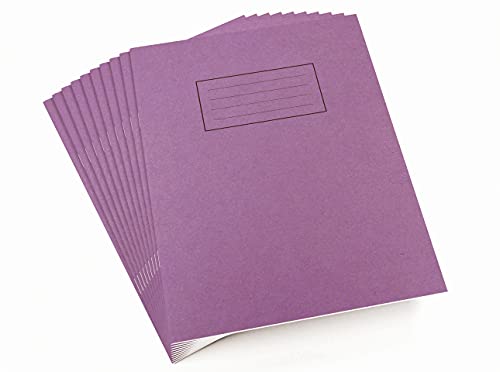 Silvine Ex100 – Quaderno A Righe Con Margine 80 Pagine, 229 X 178 Mm 10 Pezzi Viola