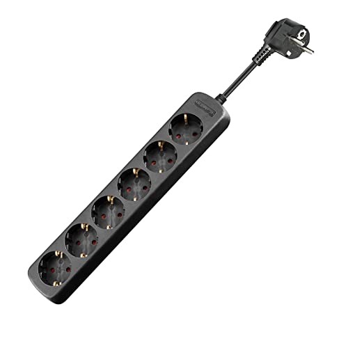 Goobay 96050 - Blocco Multipresa, Lunghezza 3 M, Colore: Nero