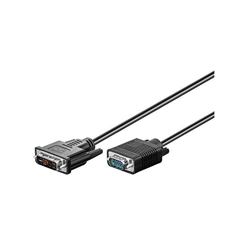 Goobay 50991 Cavo Dvi-I/Vga Fullhd, Placcato Nickel, Nero, 3 M Lunghezza Del Cavo