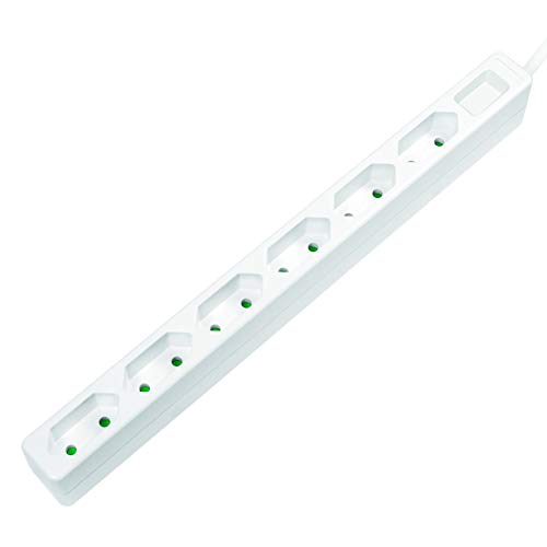 Logilink Lps231 Prolunghe E Multiple Interno 1,5 M 6 Presa(E) Ac Bianco