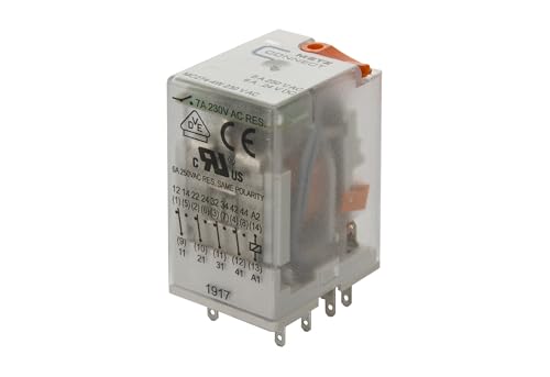 Metz Connect 110017051407 - Relè A Innesto 230 V/Ac 7 A, 4 Commutatori, 1 Pezzo.