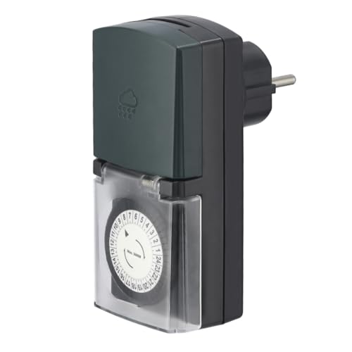 Hama Timer Meccanico Mini Per Esterni, 30 Minuti, Ip44, Nero/Verde