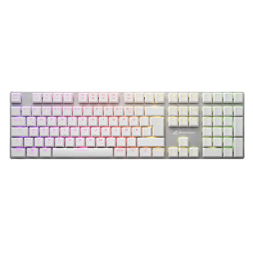 Sharkoon Purewriter Wh Kailh Blue De | Rgb - Kailh Low Profile Choc Blue