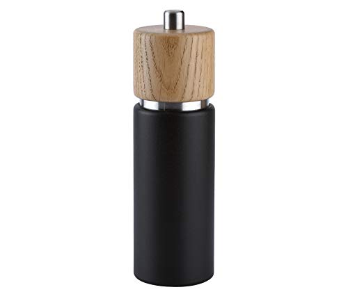 Zassenhaus Hannover 023664 - Macinapepe In Legno Di Faggio E Quercia, Dimensioni: 5,3 X 5,3 X 18 Cm, Colore: Nero Naturale